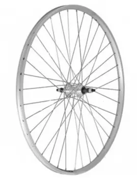 Колесо велосипедное REMERX, 26”, заднее, обод одинарный, 36 Н, алюминий, под трещотку, серебристый, RWR26s36