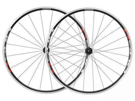 Колесо велосипедное Shimano R501A, переднее и заднее, 28", плоские спицы, цвет черный EWHR501APCBY