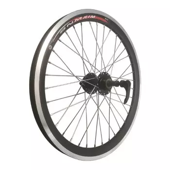 Колесо велосипедное TBS 24" заднее, алюминий, двойной обод, чёрный, с промподшипниками, с эксцентриком, ZXX18862_УЦЕНКА