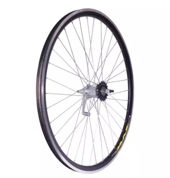 Колесо велосипедное TBS, 26", заднее, втулка тормозная, обод двойной, алюминий, без пистонирования, чёрный, ZVO20169