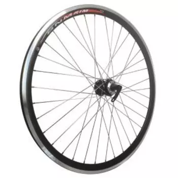 Колесо велосипедное TBS 28" переднее, алюминий, двойной обод, чёрный, с промподшипниками, с эксцентриком, ZXX18348