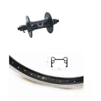 Колесо велосипедное TRIX 20", переднее, BMX, 48 отверстий, М-20-black-13418