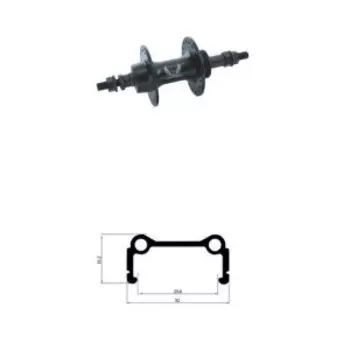 Колесо велосипедное TRIX, 20", заднее, BMX, втулка 48Н, под трещотку, на гайках, черный, М4-20-black-13401