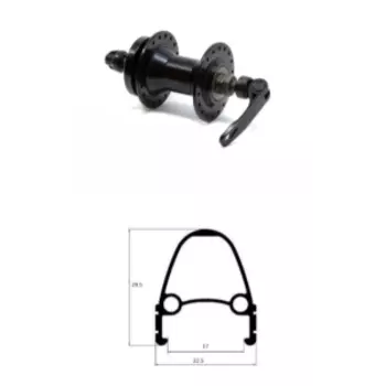 Колесо велосипедное TRIX 24", переднее, под дисковый тормоз, D1-24-black-9989