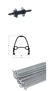 Колесо велосипедное TRIX 24", заднее, под дисковый тормоз, D1-24-black-13427