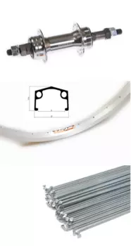 Колесо велосипедное TRIX, 24", заднее, стальная скоростная втулка на гайке, YKL-11(24)_УЦЕНКА