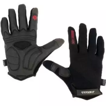 Велоперчатки TRIX мужские, полноразмерный, гелевые вставки, дышащая лайкра/искусственная замша, GL-TX-059514D-L-BK