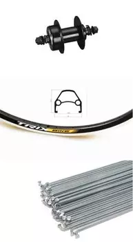 Колесо велосипедное TRIX, 26", переднее, обод алюминий двойной, втулка сталь, под дисковый тормоз, D23-26-black-13560