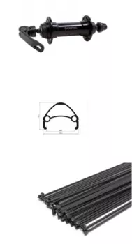 Колесо велосипедное TRIX, 26", переднее, обод двойной, втулка алюминий черная, эксцентрик, D-17" (26) black, 11470