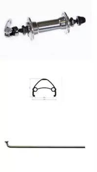 Колесо велосипедное TRIX, 26", переднее, обод двойной, втулка алюминий, на эксцентрик, D-17" (26) black/об.лент.