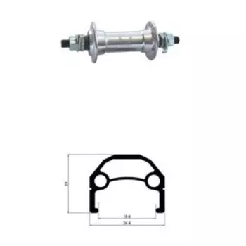 Колесо велосипедное TRIX, 27,5", переднее, обод двойной чёрный, втулка серебристая, на гайках, D2- 27,5-black-13474