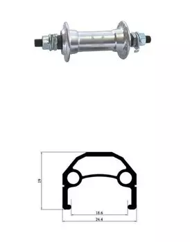 Колесо велосипедное TRIX, 27,5", переднее, обод двойной чёрный, втулка серебристая, на гайках, D2- 27,5-black-13474