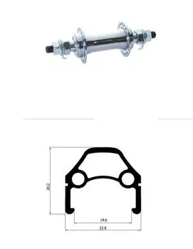 Колесо велосипедное TRIX, 27,5", переднее, обод алюминий, втулка серебристая, сталь, гайка, D2-27,5-black-13480