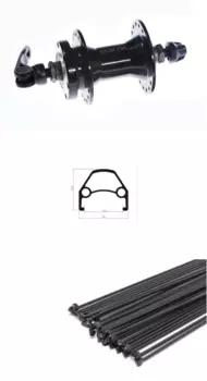 Колесо велосипедное TRIX, 27.5", переднее, втулка под дисковый тормоз, на эксцентрике, D-23(27,5)black, 11412