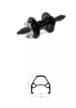 Колесо велосипедное TRIX 27,5", заднее, D23-27,5-black-13464