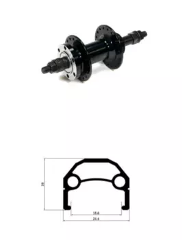 Колесо велосипедное TRIX 27,5", заднее, D26-27,5-black-13468