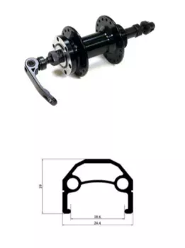 Колесо велосипедное TRIX 27,5", заднее, D26-27,5-black-13469