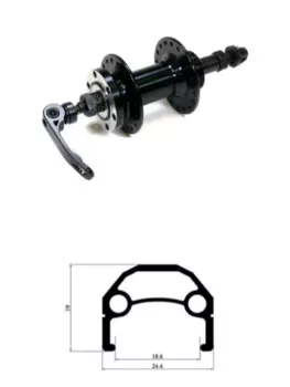 Колесо велосипедное TRIX 27,5", заднее, D26-27,5-black-13470