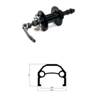 Колесо велосипедное TRIX 27,5", заднее, D26-27,5-black-13469