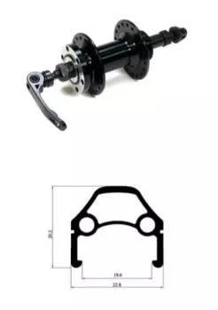 Колесо велосипедное TRIX 27,5", заднее, D2-27,5-black-13530