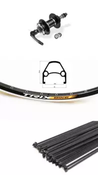 Колесо велосипедное TRIX, 28-29", заднее, обод двойной, втулка под диск, под трещотку, эксцентрик, D-23(28-29)
