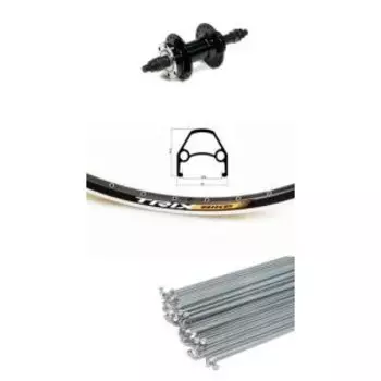 Колесо велосипедное TRIX, 28-29", заднее, под дисковый тормоз, под трещотку, на гайках, чёрный, D23-28-29-black-13113