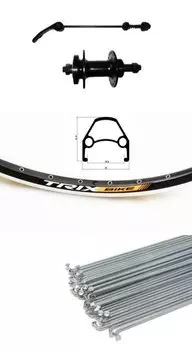 Колесо велосипедное TRIX, 28-29", заднее, под дисковый тормоз, эксцентрик, под трещотку, чёрный, D23-28-29-black-13178