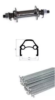 Колесо велосипедное TRIX, переднее, 28-29", втулка сталь, на гайках, под ободной тормоз, D2 28-29"black, 12443