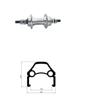Колесо велосипедное TRIX, заднее, 20", обод двойной черный, втулка серебристая, под трещотку, гайка, D2-20-black-13424