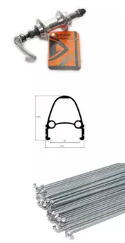 Колесо велосипедное TRIX, заднее, 26", втулка под трещотку, на гайках, YKL-ND1 26 black