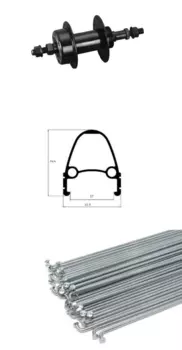 Колесо велосипедное TRIX, заднее, 26", втулка сталь, под диск, под трещотку, на гайках, YKL-ND1 26 black, 11920