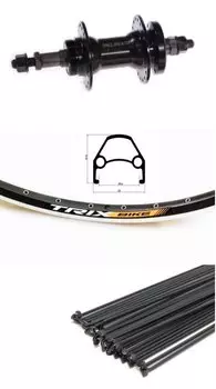 Колесо велосипедное TRIX, заднее, 27.5", под дисковый тормоз, под трещотку, на гайке, черный, D-23 27,5"black, 11410