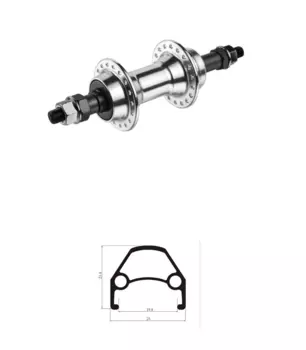 Колесо велосипедное TRIX, заднее, 27.5", втулка алюминий серебристая, под трещотку, гайка, D-23 27,5"black об.