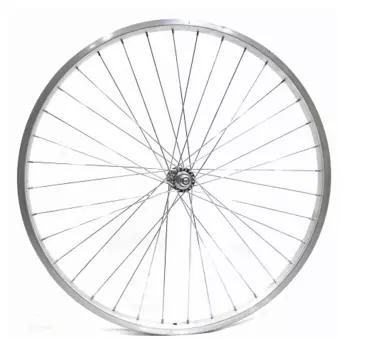 Колесо велосипедное в сборе Stels 24", переднее, на гайках, 36Н, AV, для Stels Pilot 710/715, серебристый обод, 630022,