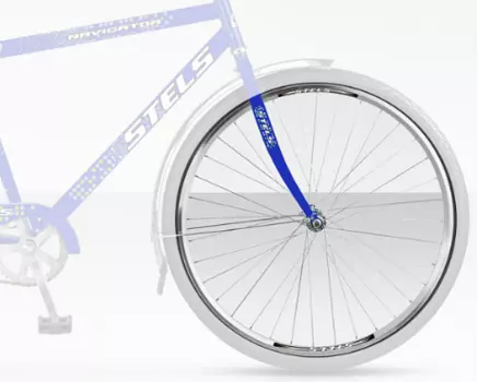 Колесо велосипедное в сборе STELS 28", переднее, 36Н, для Stels Navigator 310/350, AV, на гайках, черный, 630020 LU01086