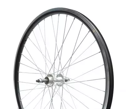 Колесо велосипедное заднее, 26", 36спиц CNSPOKE, двойной обод, втулка под трещотку 135мм, ось с гайками, 00-190117