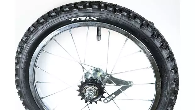 Колесо велосипедное заднее Trix 16", стальной обод, тормозная втулка, камера, покрышка, 16" steel (заднее)