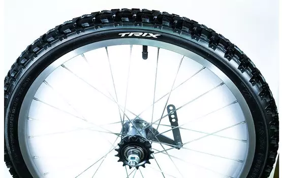 Колесо велосипедное заднее Trix 20", алюминевый обод, тормозная втулка, камера, покрышка, 20" alloy (заднее)