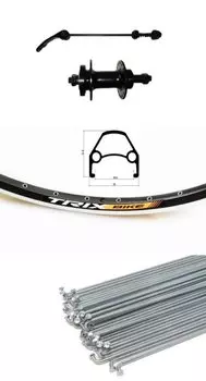 Колесо велосипелдное TRIX, 20", заднее, втулка под дисковый тормоз, под трещотку, эксцентрик, черный, D23-20-black-13114