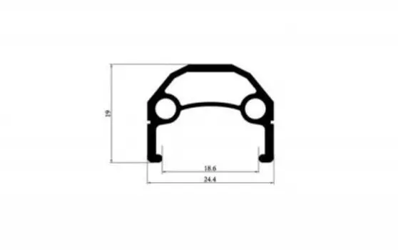 Колесо заднее 28-29" TRIX алюминиевый, двойной, 36H, фрезерованный, 622х24,1/31,6х24,2мм, A/V, анодированный, 13436
