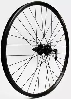 Колесо заднее COMODO 26" обод алюминиевый, двойной, 32H, пистонированный, 559x21/28,6x20мм, черный, WLCM-GA18-3277