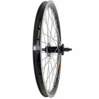 Колесо заднее TRIX 20", обод алюминиевый, двойной, 36H, фрезерованный, 406х19,4/25х21,4мм, черный, D23-20-black-14387