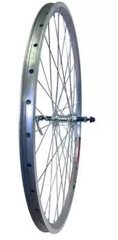 Колесо заднее TRIX 28-29", обод алюминиевый, двойной, 36H, 622х19,4/25х21,4мм, серебристый, D23-28-29-silver-14634