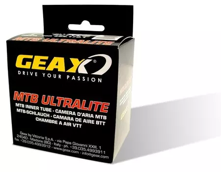 Камера велосипедная GEAX Ultimate, 28-29"х1.9-2.35 (50/60-622), 160 г, спорт, 11-000
