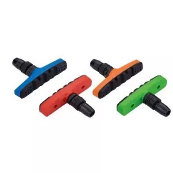 Колодки тормозные ALHONGA HJ-EN02 для V-brake резьбовые, 60мм, зелёные, HJ-EN02-GR