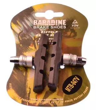 Колодки тормозные Baradine, МТВ, 70мм, черные, 947V