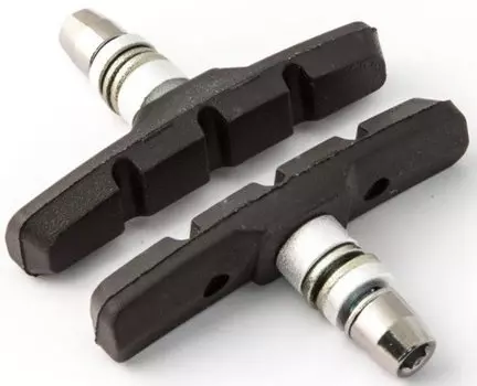 Колодки тормозные M-WAVE, 60мм, с крепежом, симметричные, черные, 00-170109