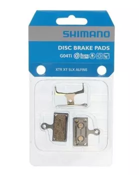 Колодки тормозные SHIMANO K04Ti, для дисковых тормозов, металл, c шплинтом, 1 пара, Y8LW98010