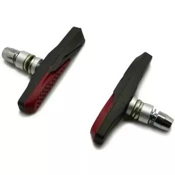 Колодки тормозные ZEIT Z-661 для V-brake, резьбовые, 72 мм, чёрно-красные, Z-661