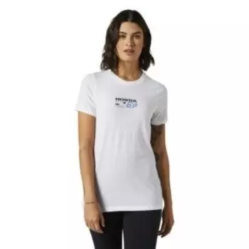 Футболка велосипедная Fox Honda SS Tee, женская, White, 2021